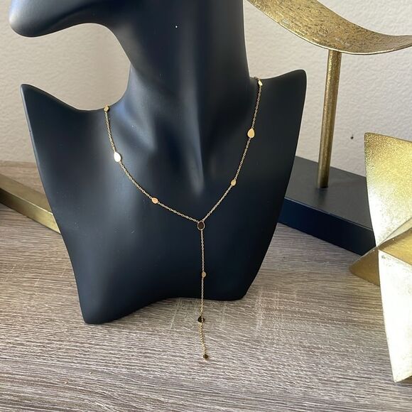 Elegant Gold y shape Necklace N1009 - Picture 5 of 5